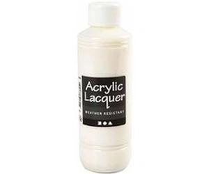 Creotime vernis acrylique 250 ml transparent, résistant aux intempéries Transparent G