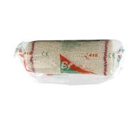 Crêpe 418 Bande De Fixation Élastique Avec Filet Rouge 10cm x 4m Rouleau 1