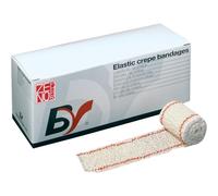 Crêpe 418 Bande De Fixation Élastique Avec Filet Rouge 5cm x 4m Rouleau 1