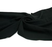 Crêpe Américaine, tissu d'habillement léger, 50 cm x 150 cm (Noir)