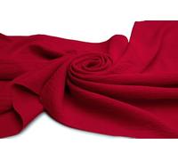 Crêpe Américaine, tissu d'habillement léger, 50 cm x 150 cm (Rouge)