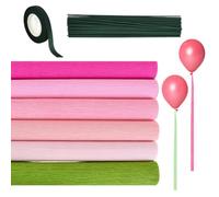 Crepe Craft Paper Rolls - Fade Resistant Paper, Flower Decoration with Tape