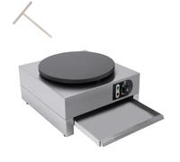 Crepe Maker électrique avec plateau extensible avec thermostat intégré 3000w Crepe Maker inkl. Distributeur de pâte et revêtement antiadhésif surface, thermostat réglable en continu et feu de camp