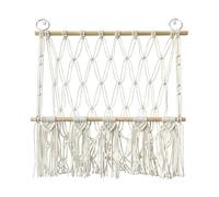 Creperture Hamac de Rangement pour Jouets en Peluche, Bois à Suspendre au Mur Hamac de Rangement en Macramé Bohème pour Chambre d'enfant, Salle de Jeux, Organisateur de Jouets, B