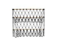 Creperture Hamac de Rangement pour Jouets, Maille à Suspendre au mur Hamac Animaux en Peluche Hauteur Réglable Organisateur Suspendu pour Chambre d'enfant, Salle de Jeux, Chambre,Noir