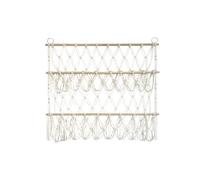 Creperture Hamac de Rangement pour Jouets, Maille à Suspendre au mur Hamac Animaux en Peluche Hauteur Réglable Organisateur Suspendu pour Chambre d'enfant, Salle de Jeux, Chambre,Blanc