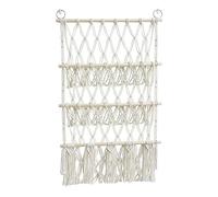 Creperture Hamac de Rangement pour Jouets, Tissée à la Main en Corde de Coton à Suspendre Support De Rangement Peluche pour Chambre d'enfant, Salle de Jeux, Chambre à Coucher, B