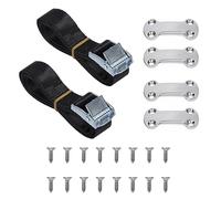 Creperture Lot de 22 Sangles d'arrimage pour Bateaux, Sangle à Cliquet avec Crochet Tendeur Accessoires de Yacht pour Kayak, Bateau, Voiture, Bagages, Cargaison