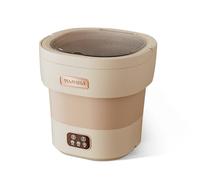 Creperture Mini machine à laver mobile pliable, 12 l, 2 en 1, avec essoreuse, 45 dB, extrêmement silencieuse, nettoyage en profondeur des vêtements de bébé, sous-vêtements, pour appartements, dortoirs