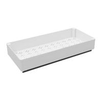 Creperture Tiroir Coulissant pour Cuisine 40 x 18 x 7 cm, Organisateur d'armoire Extensible Télescopique en ABS pour Pantry, Salle de Bain