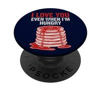 Crêpes de Saint-Valentin Love You Even When Im Hungry PopSockets PopGrip Adhésif