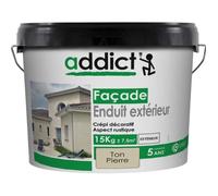 Crépi extérieur - ADDICT - Ton pierre - 15Kg - Acrylique - Mat