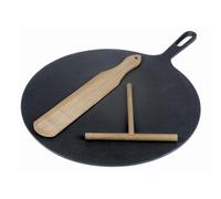 Crepiera Bretone en Fonte 32 cm ILSA avec Spatule et Grille-pâte