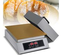 Crêpière 1300W/2600W, appareil à soufflés antiadhésif professionnel, contrôle de température 60-240°C, appareil à muffins électrique en acier inoxydable pour la maison et les restaurants Singlehead