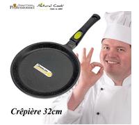 Crêpière - 32 cm - 100% antiadhésif - Norme NF - Compatible tous feux