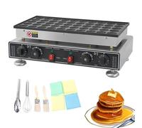 Crêpière 50 trous, mini-crêpière électrique antiadhésive, gaufrier électrique, température 50-300 °C, minuterie 5 min, capacité de 50 poêles à crêpes