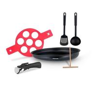 Batterie de cuisine Arthur Martin AM5563 6 pieces - Crepiere 28 cm - Aluminium - Poignée amovible - Tous feux dont induction