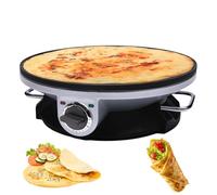 Crêpière Automatique 1200 W Avec Surface De Cuisson Antiadhésive, Température Réglable à 3 Vitesses, Machine à Crêpes électrique 32 Cm Pour Pizza Tortilla