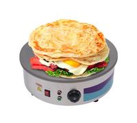 CrêPièRe Avec Spatule 3000w 45 Cm CrêPièRe Professionnelle Pour La Cuisson Des CrêPes Bacon œUfs CrêPes IdéAl Pour La Maison Petit DéJeuner Restaurants Cantines (Argent)