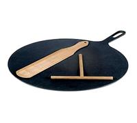 Crêpière Bretonne en Fonte ILSA - 32 cm - Spatule et distributeur de pâte inclus