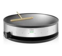 Caso Crêpière Design 2930 – Surface de cuisson extra large Ø33 cm, 1300 W – Noir/Argent