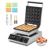 Crêpière commerciale - VEVOR - PC-25-2 - 25 empreintes Ø43 mm - 1700 W - Inox 9,4 kg