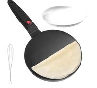 Crêpière, crêpière électrique contrôle automatique de la température | Plaque de cuisson antiadhésive Efficace pour la cuisine à domicile Petit déjeuner familial Cuisson Crêpes Plaque de cuisson