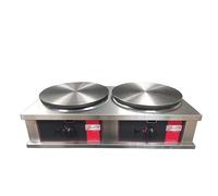 Crêpière Double Gaz Professionnelle à Usage Intensif - 2 x Ø 400 mm - Sofraca