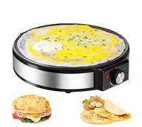 Crêpière électrique, 1200 W, Antiadhésive, Avec Température Réglable De 0 à 220 °c, Base Antidérapante, Machine à Tortillas Automatique De 30 Cm Pour La Maison, Les Restaurants Et Les Cantines