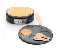 Crêpière électrique 2 Plaques Interchangeables en Fonte d’Aluminium - Crêpe Time 1500W SENYA Noir G