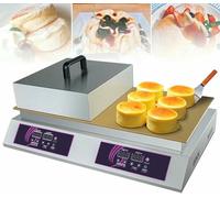 Crêpière électrique 2600 W, appareil à soufflé antiadhésif professionnel, appareil à muffins électrique pour cuisine, restaurant, boulangerie, snack-bar
