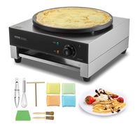Crêpière Électrique 40 cm-VEVOR-1700 W-en Acier Inoxydable-avec Contrôle de la Température, Restaurant