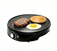 Crêpière Électrique Antiadhésive À Chauffe Rapide, Double Voyant Lumineux, Répartition Uniforme De La Chaleur, Nettoyage Facile. Idéale Pour Crêpes, Pancakes, Pizzas Et Petits-déjeuners À La
