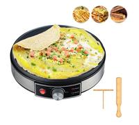 Crêpière électrique, Appareil à crêpes sucrées et galettes salées Plaque de cuisson diamètre de 30 cm avec réglage de la