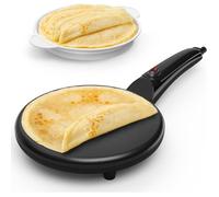 Crepiere Electrique, Crepiere Electrique Antiadhésif, Machine À Roti Portable 800W Pour La Maison, Poignée Cool-Touch Avec Bol[C32]