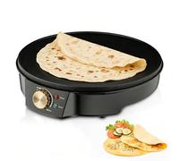 Crêpière électrique, Crêpière Multifonctionnelle De 31 Cm Avec Surface De Cuisson Antiadhésive, Température Réglable, Machine à Crêpes Automatique 1200 W Pour Crêpes, œufs, Omelettes