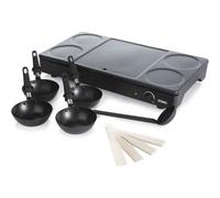Crêpière électrique DOMO 1000 W avec 4 poêlons wok Noir