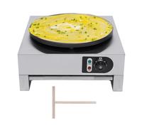 Crêpière électrique et appareil à crêpes de 40 cm de diamètre avec contrôle de la température de 50 à 300 °C pour cafés, restaurants et snack-bars