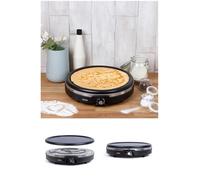 Crêpière Électrique - Haute Qualité - 38 cm - 1350W - Antiadhésif - Thermostat Réglable