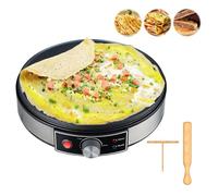 CrêPiere éLectrique, Machine Mini CrêPes, CrêPièRe DiamèTre 30cm, RéGulateur De TempéRature - Indicateur Led Pour Restaurants, Kiosques à Tapas, CaféTéRias Et DéPanneurs
