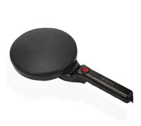 Crêpière électrique portable - LUNAVO - 800 W - Cristal noir - Diamètre ajustable 21-25 cm - Compacte - Légère 1,2 kg