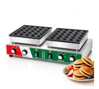 Crêpière Électrique Professionnelle 50 Mini-pancakes, 1800 W, Minuterie 0-5 Minutes, Température Réglable De 50 À 300 °c, Revêtement Antiadhésif, Diamètre Des Pancakes : 4,5 Cm