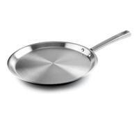 Crêpière en acier inoxydable - SUTEO - Ø28 cm - Sans PFOA - Poignée ergonomique - Compatible induction