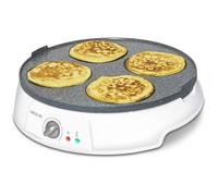 Crépière Fun Crepestone Twin. 1200W De Puissance Et Revêtement Anti-Adhérant En Pierre Ecologique Rockstone Avec Plaque