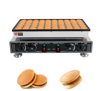 Crêpière hollandaise commerciale 1800 W, 50 mini-crêpières, antiadhésive, contrôle de la température et du temps