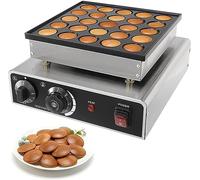 Crêpière hollandaise, Mini machine à crêpes antiadhésive, Machine à muffins en acier inoxydable à 25 et 50 trous 950W et 1700w pour faire des crêpes.,25