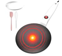 Crêpière instantanée, crêpière | Table de cuisson antiadhésive - Crêpière électrique instantanée antiadhésive, 7.8 pouces, contrôle automatique de la température, pour la cuisson
