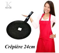 Crêpière - KLAUS - 24cm - Antiadhésif - Pierre granité céramique - Tous feux
