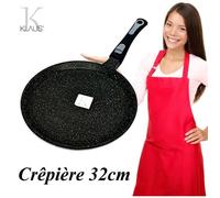 Crêpière - KLAUS - 32cm - Antiadhésif - Pierre granité céramique - Compatible tous feux