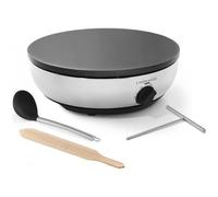 Crêpière LAGRANGE 209002 - Plaque en fonte émaillée - Cuve en acier inoxydable - Diamètre 40 cm - 3000 Watts
